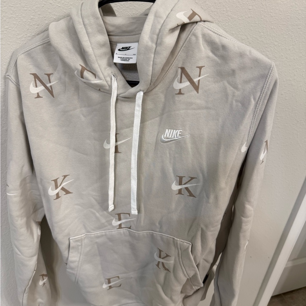 Nike Light Tan Hoodie with Subtle Logo